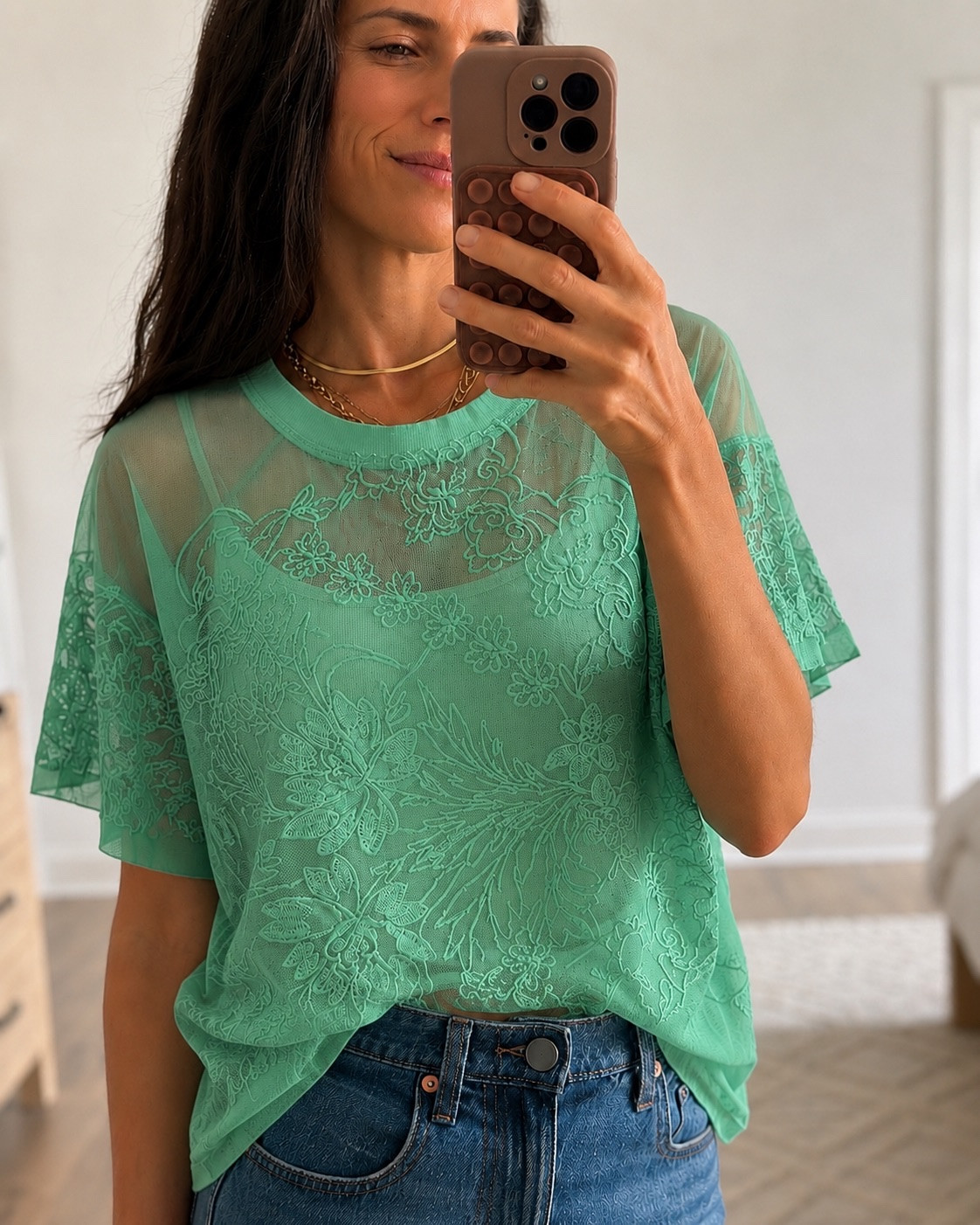 This top is such a fun way to add color to your wardrobe. The lace detail gives it an elevated feel, while the relaxed fit keeps it easy to wear with everything from denim to white pants all summer long.

#LTKSeasonal #LTKmomlife #LTKgrwm
