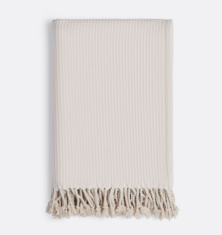 Organic Cotton Ribbed Throw | Rejuvenation