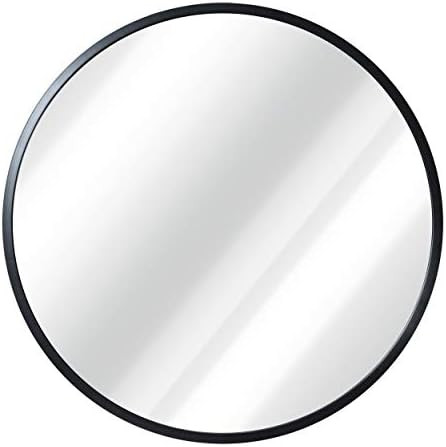 Black Circle Wall Mirror 20 Inch Round Wall Mirror for Entryways, Washrooms, Living Rooms and Mor... | Amazon (US)