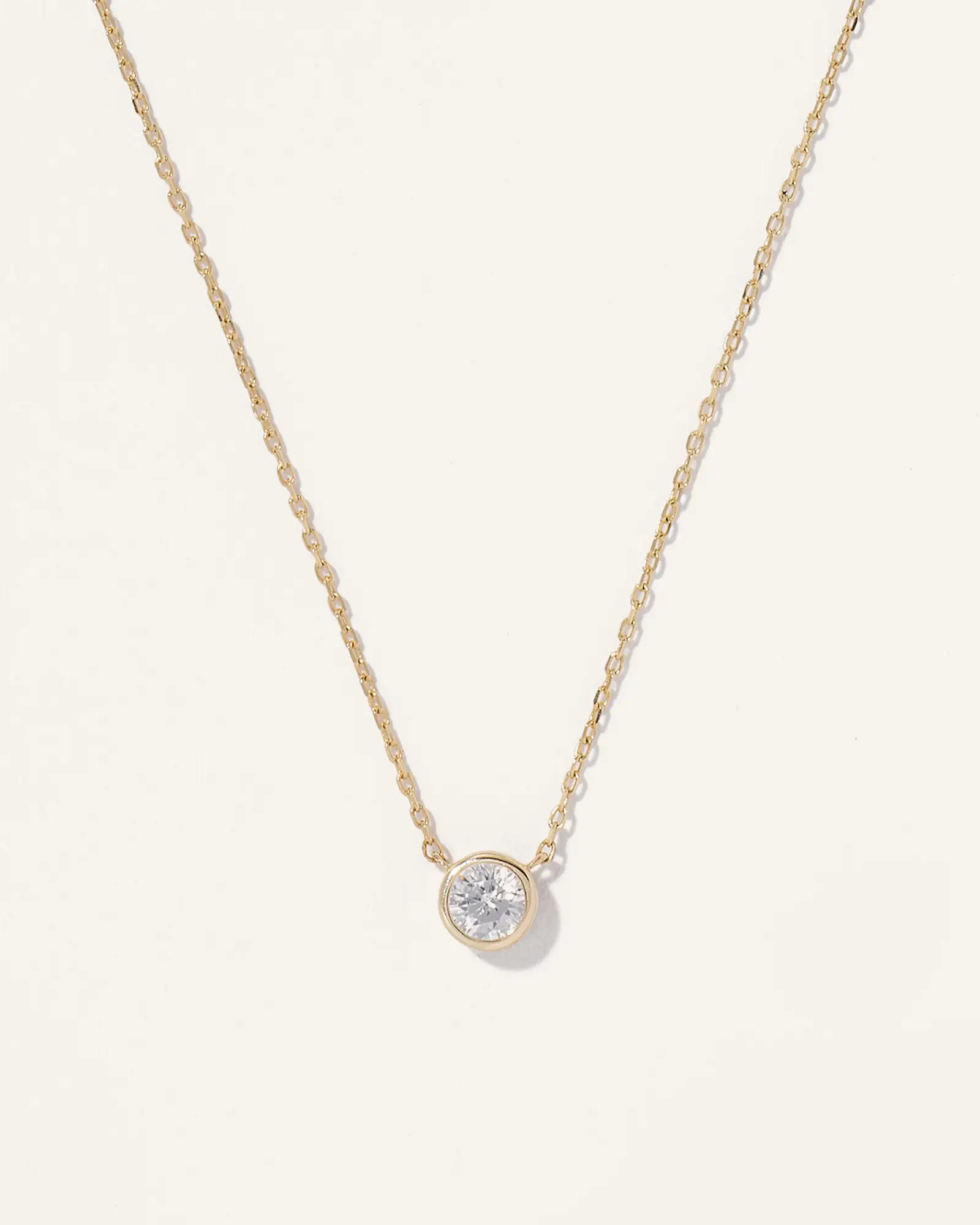 14K Gold Diamond Bezel Necklace in Yellow Gold | Quince