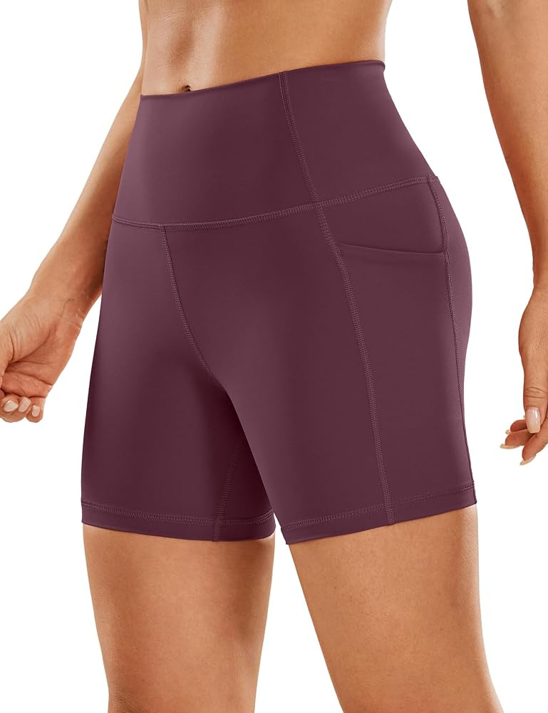 CRZ YOGA Women's Naked Feeling Biker Shorts - 4''/ 5''/ 6''/ 8'' High Waisted Yoga Gym Spandex Sh... | Amazon (US)