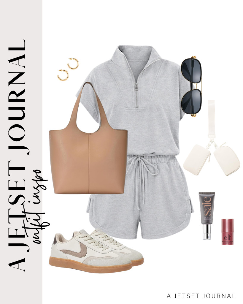 This gray KISSMODA two-piece set is our first outfit. Madison West Elle tote and LUCKY STEP sneakers go perfectly with this fit. You can also add this cute wristlet and pair it with your RAYSOL retro sunnies.

#LTKSeasonal #LTKSaleAlert #LTKTravel
 

 
