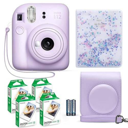 Fujifilm Instax Mini 12 Instant Camera Lilac Purple + Fuji Film Value Pack (40 Sheets) + Shutter ... | Amazon (US)