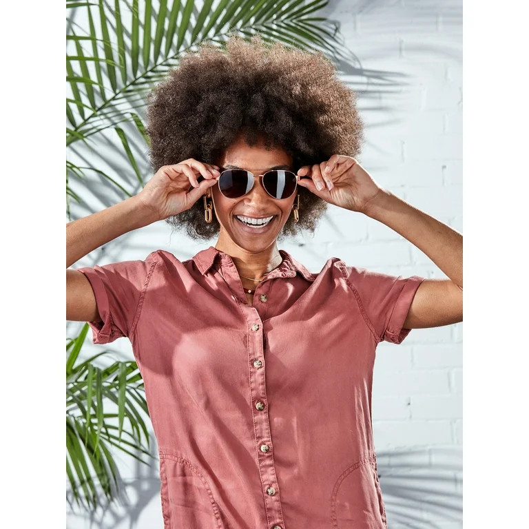 Foster Grant Mujer Polarizada Aviador Sunglasses, Oro Rosa | Walmart (US)