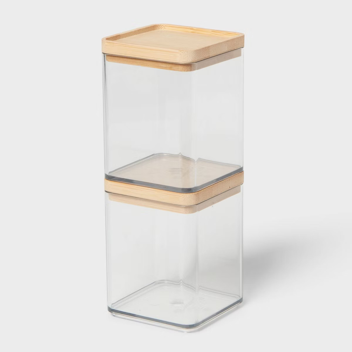 Extra Small Clear Canister with Bamboo Lid 2pk - Brightroom™ | Target