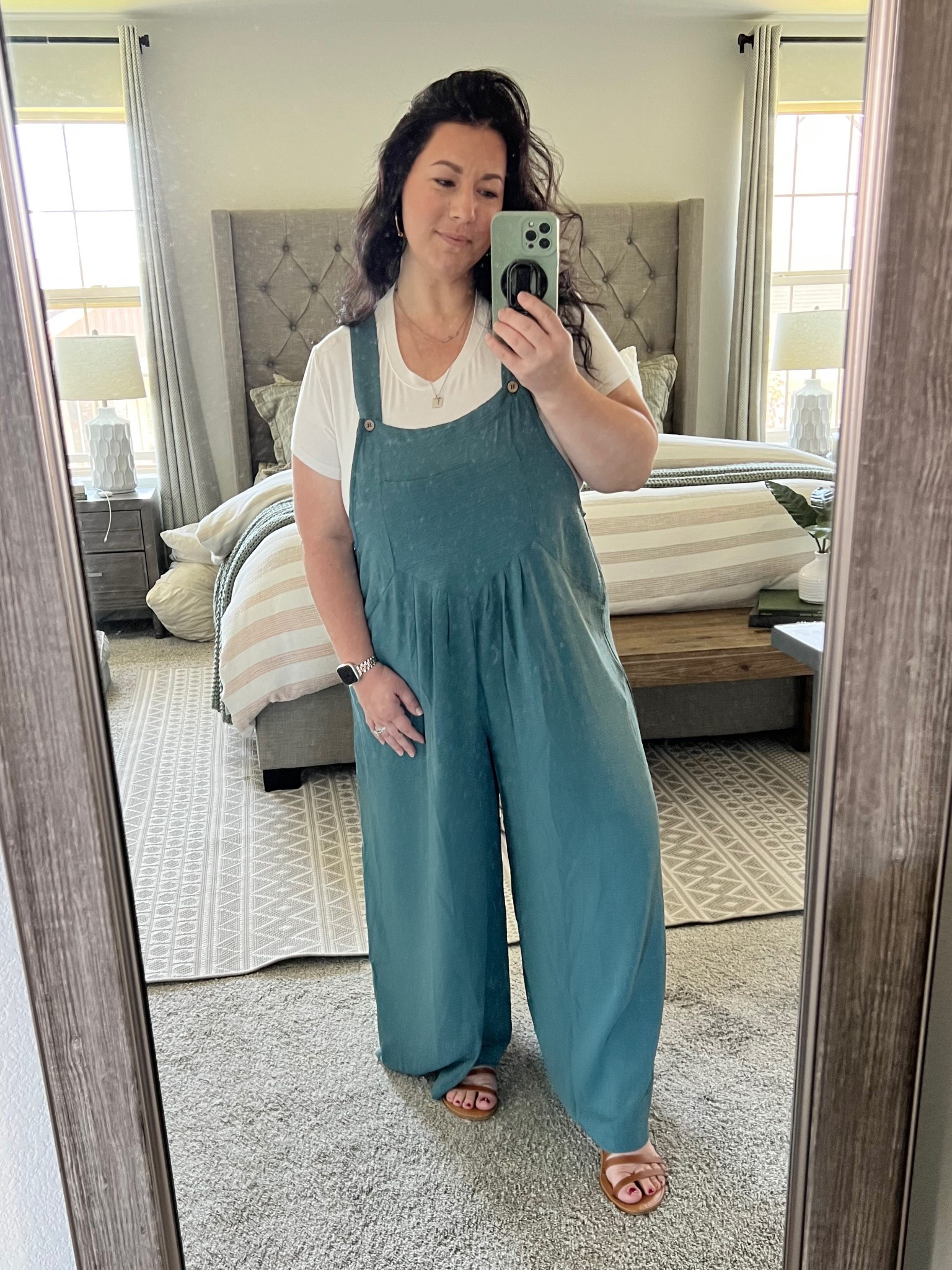 Don’t mind the dirty mirror, I’ll do better next time. 😅

This jumpsuit is SO GOOD! Perfect for warm weather (especially if you aren’t a shorts girlie) short girl friendly (for reference, I’m 5’2”) and comes in tons of different colors! The material is light and airy and so cozy! Plus, you can easily dress it up or down! 

#LTKPetite #LTKMidsize #LTKFindsUnder50