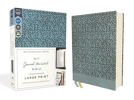 NIV, Journal the Word Bible (Perfect for Note-Taking), Large Print, Leathersoft, Teal, Red Letter... | Amazon (US)