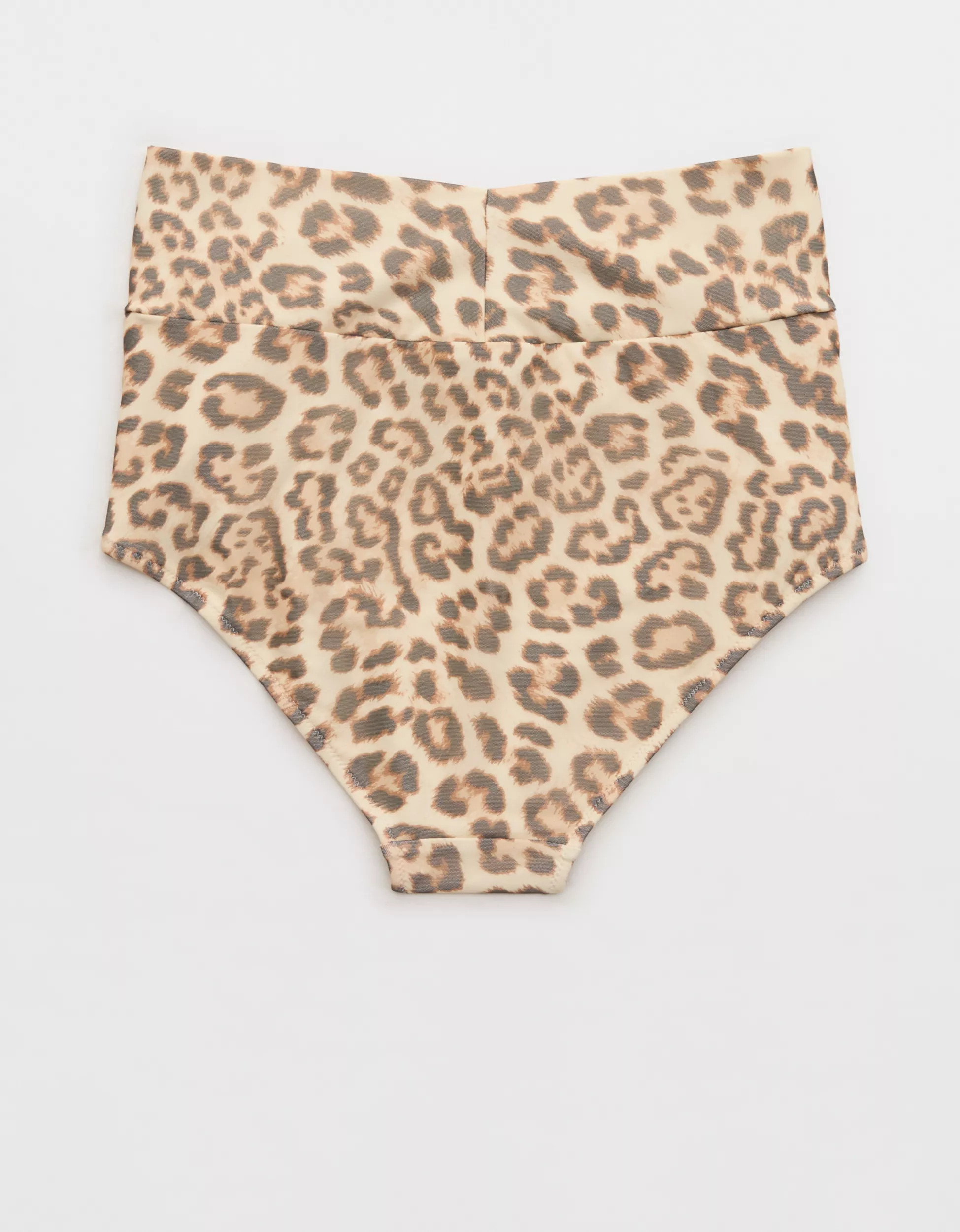 Aerie Mesh Ruched High Waisted Full Coverage Bikini Bottom | American Eagle Outfitters (US & CA)