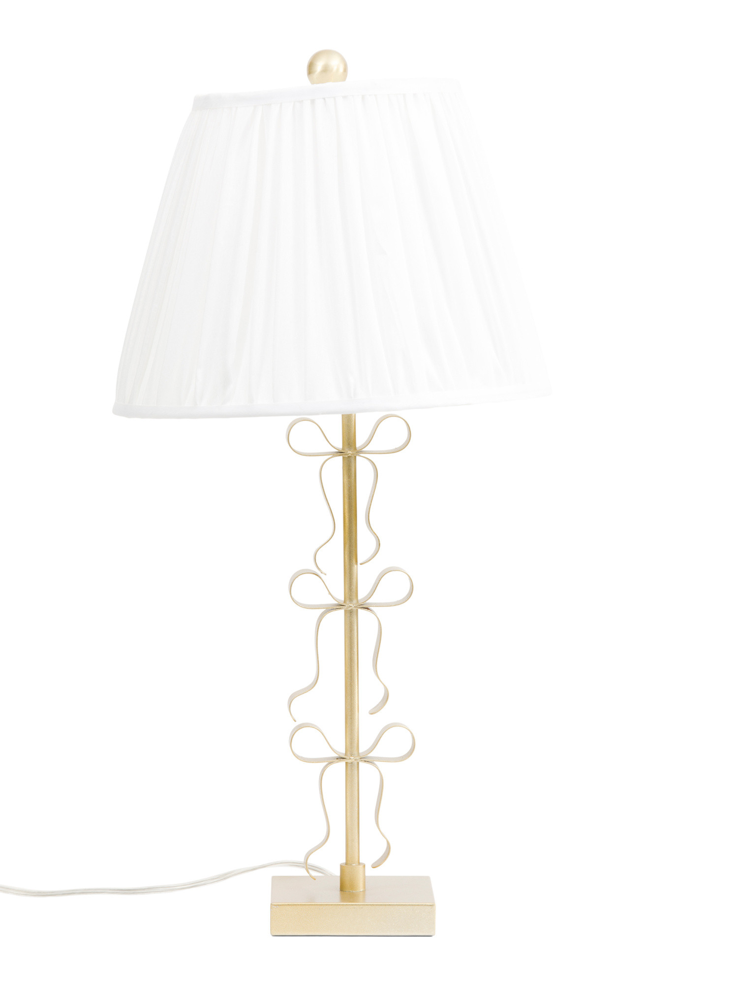 27in Metal Bow Pleater Shade Table Lamp | Marshalls