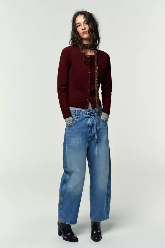 JACKE AUS 100 % WOLLE, GLATTSTRICK | Zara DE