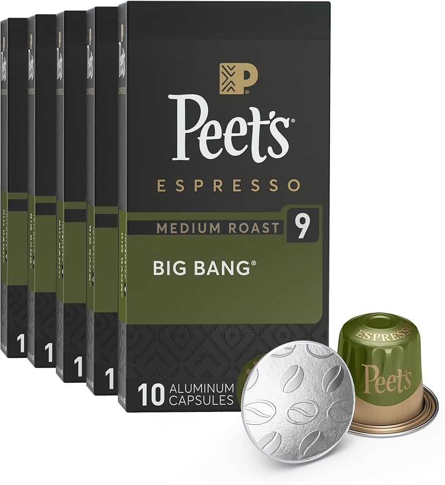 Peet's Coffee, Medium Roast Espresso Capsules, Compatible with Nespresso Original Machines - Big ... | Amazon (US)