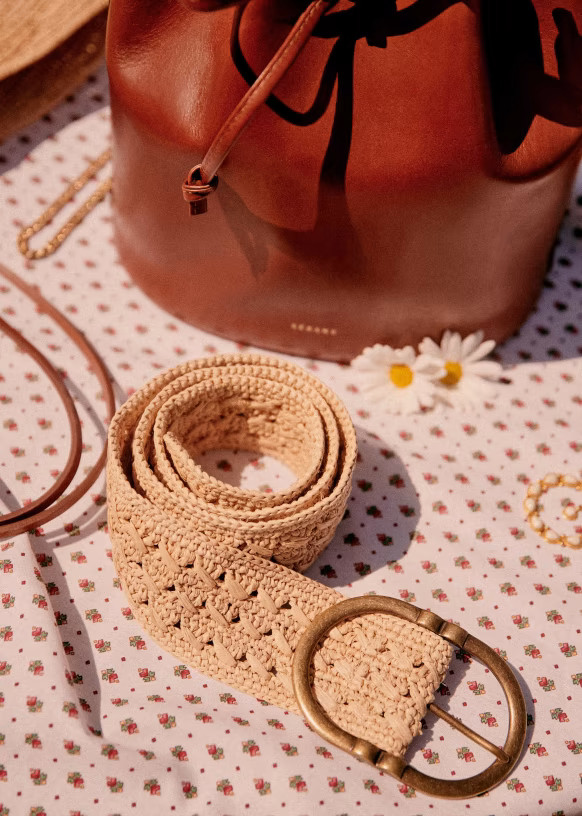 Fétiche Belt - Natural Raffia - Raffia - Sézane | Sezane Paris