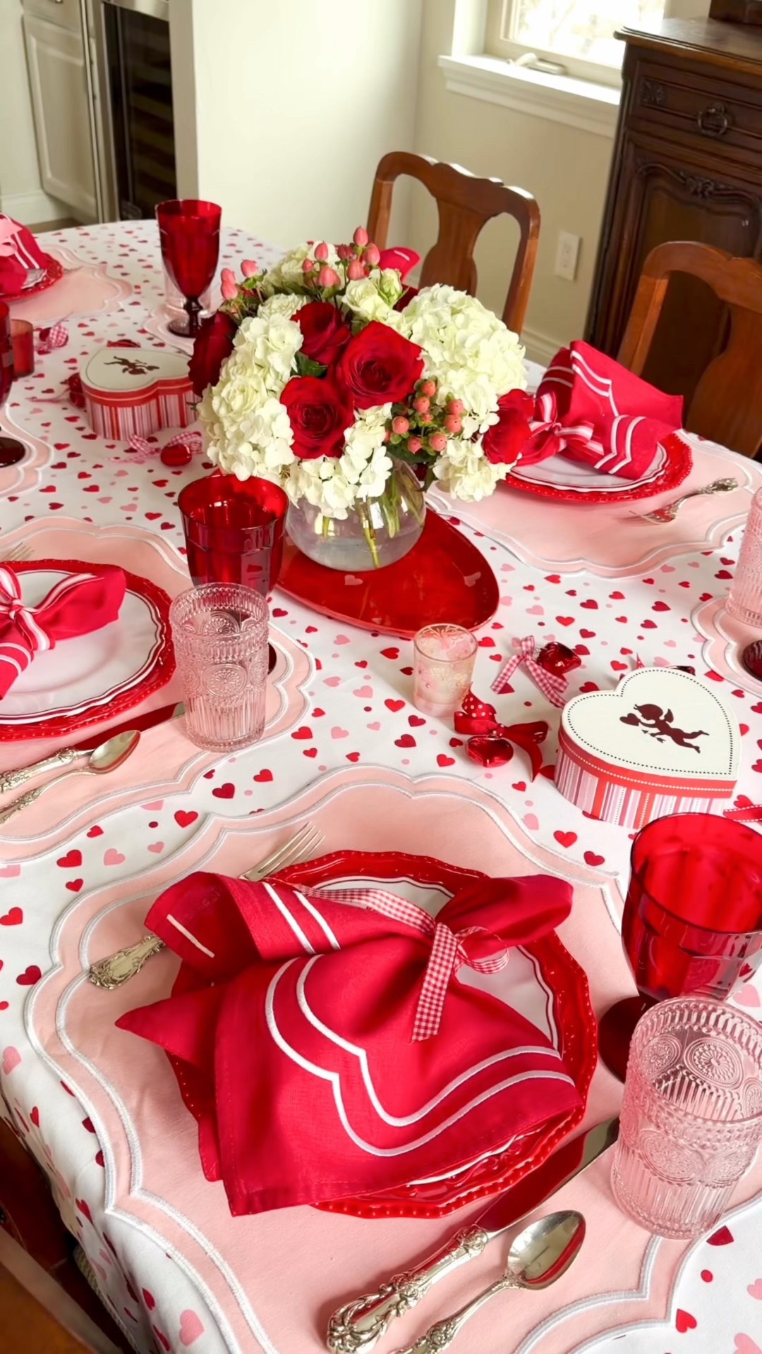 This pretty pink, red and white table is perfect for your Galentine’s, Valentine’s or Favorite things party!! 

#LTKValentine #LTKHome #LTKSeasonal