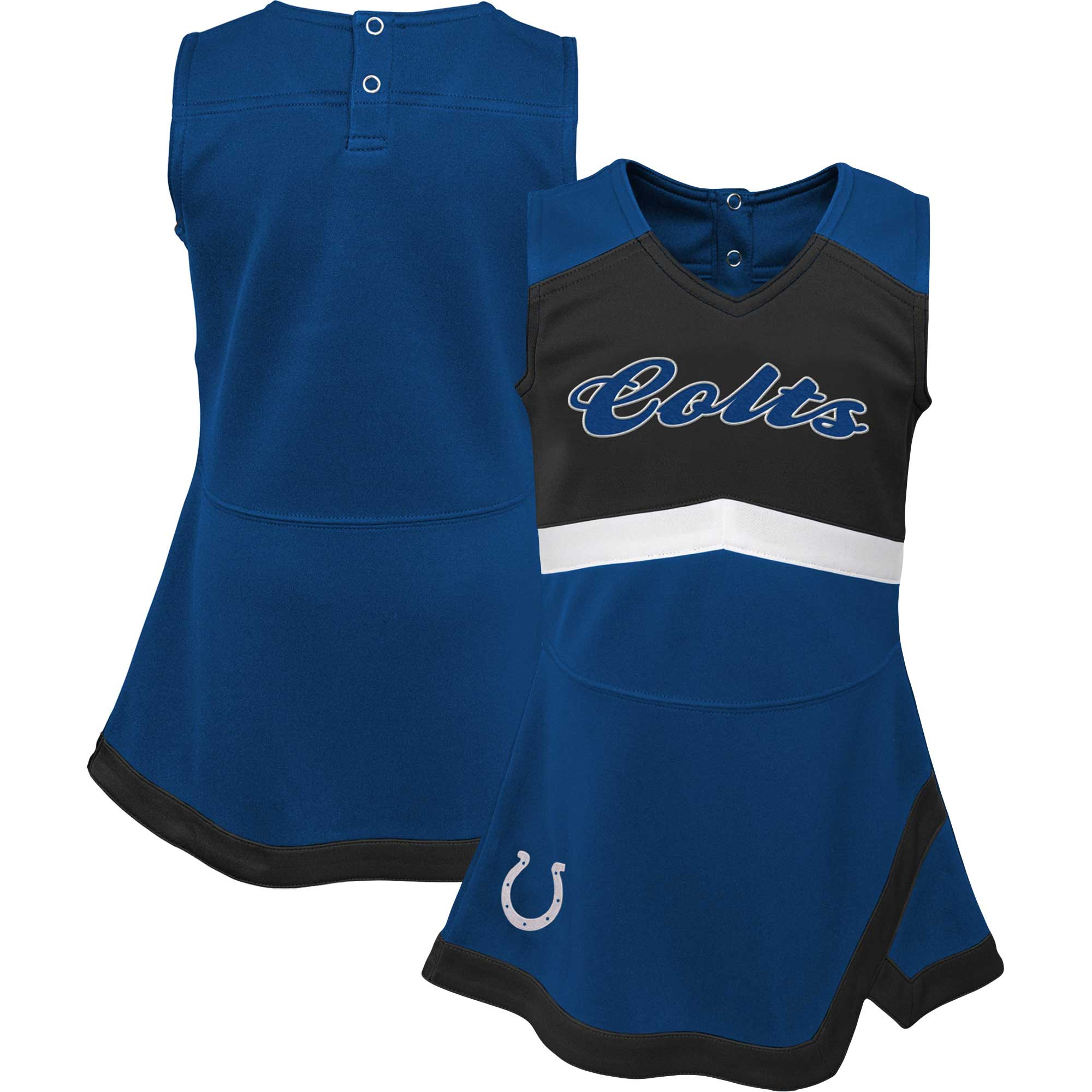 Girls Infant Royal Indianapolis Colts Cheer Captain Jumper Dress | Fanatics