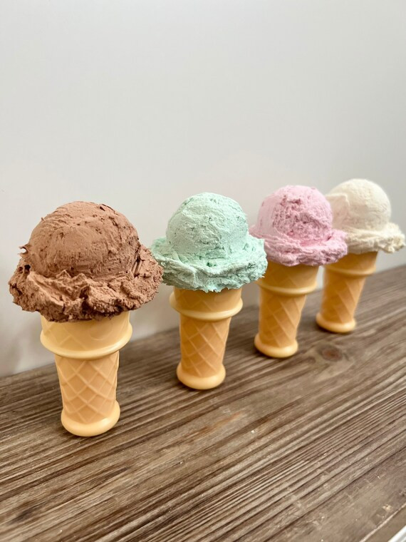 YOU CHOOSE FLAVOR Faux Ice Cream Cone | Fake Ice Cream Cone | Fake Sugar Cone | Ice Cream Fake Ba... | Etsy (US)