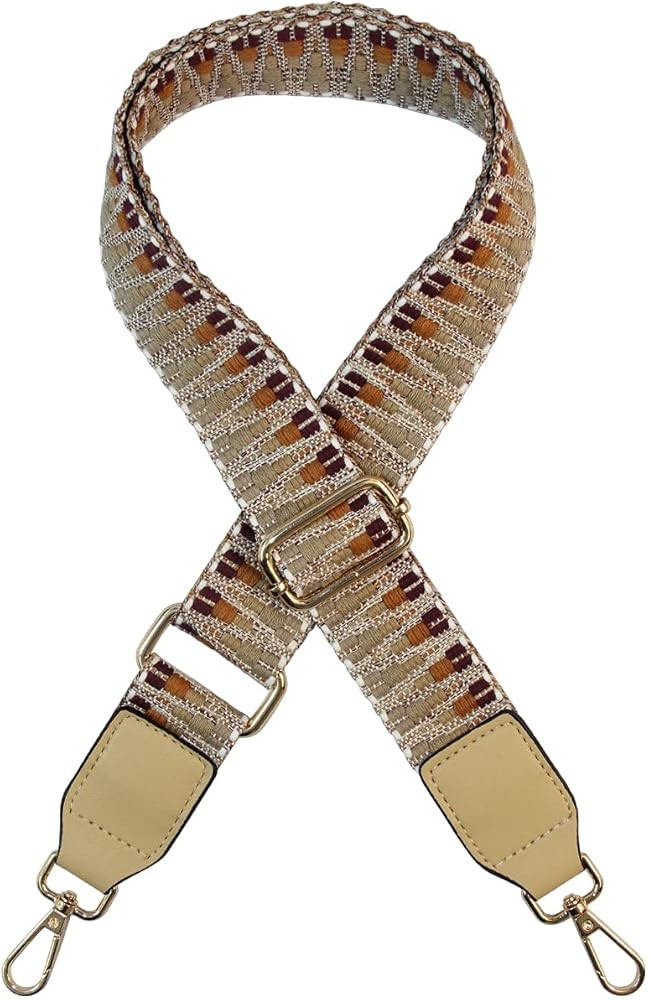 Duwi Wide Handbag&Purse Strap Jacquard Woven Guitar Style Replacement Strap Multicolor Canvas Adj... | Amazon (US)