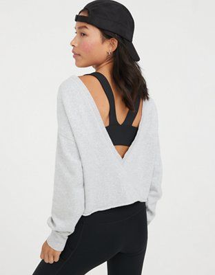 OFFLINE Open Back Sweatshirt | American Eagle Outfitters (US & CA)