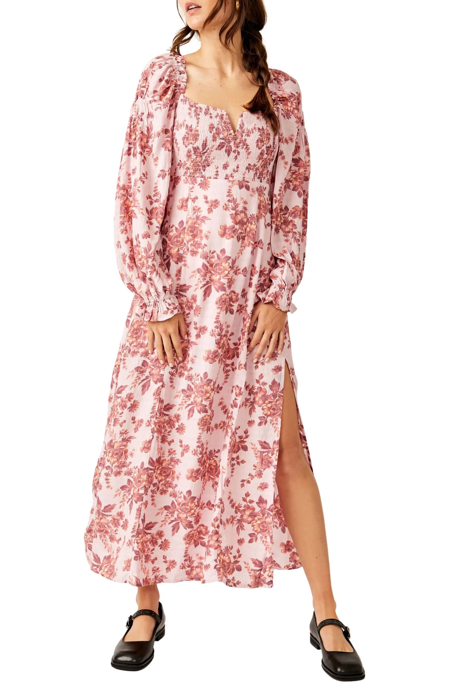 Free People Jaymes Floral Smocked Long Sleeve Maxi Dress | Nordstromrack | Nordstrom Rack