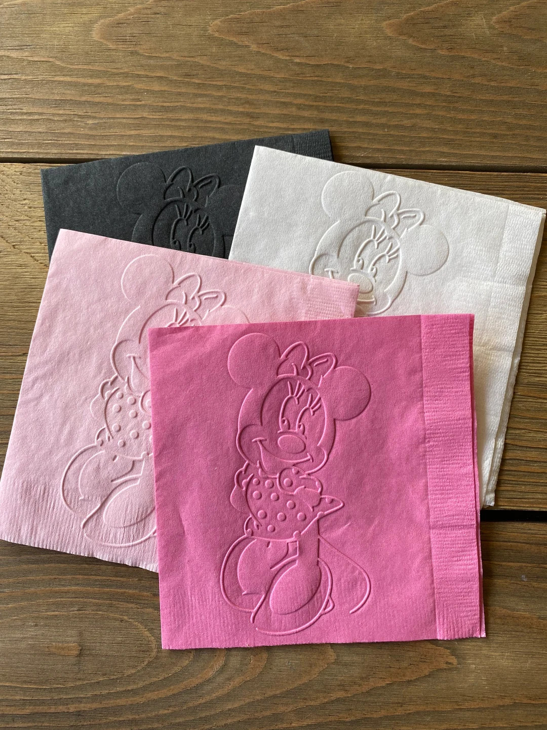 Embossed Minnie Mouse Napkins, Birthday Party Decor (set of 20) - Etsy | Etsy (US)