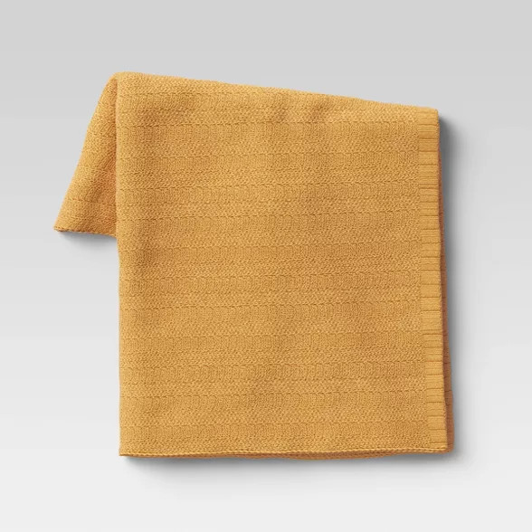 Striped Chenille Knit Throw Blanket - Threshold™ | Target