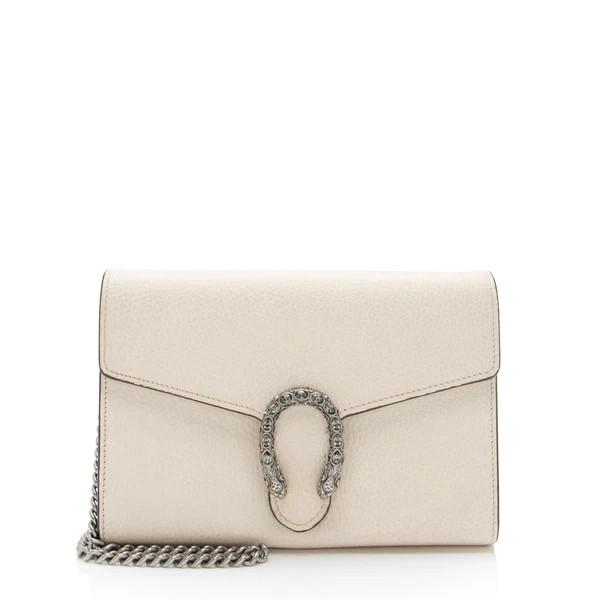 Gucci Leather Crystal Dionysus Chain Wallet (SHF-H1BZ4r) | LuxeDH