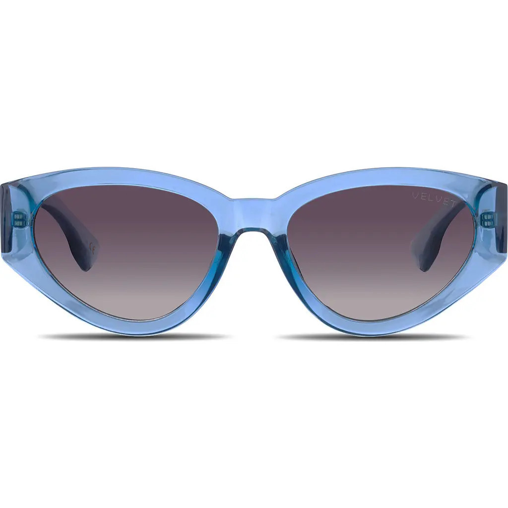 Velvet Eyewear Rosa Sunglasses in Dusty Blue at Nordstrom | Nordstrom