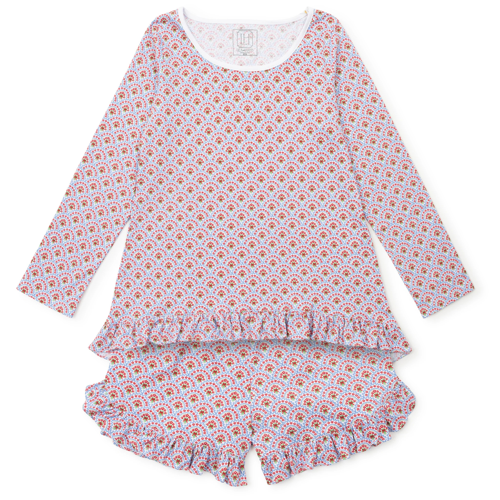 Kathryn Women's Pajama Short Set - Bunting Floral | Lila and Hayes