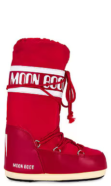 MOON BOOT Icon Nylon Boot in Red from Revolve.com | Revolve Clothing (Global)