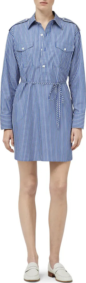 rag & bone Nadine Stripe Long Sleeve Cotton Poplin Shirtdress | Nordstromrack | Nordstrom Rack