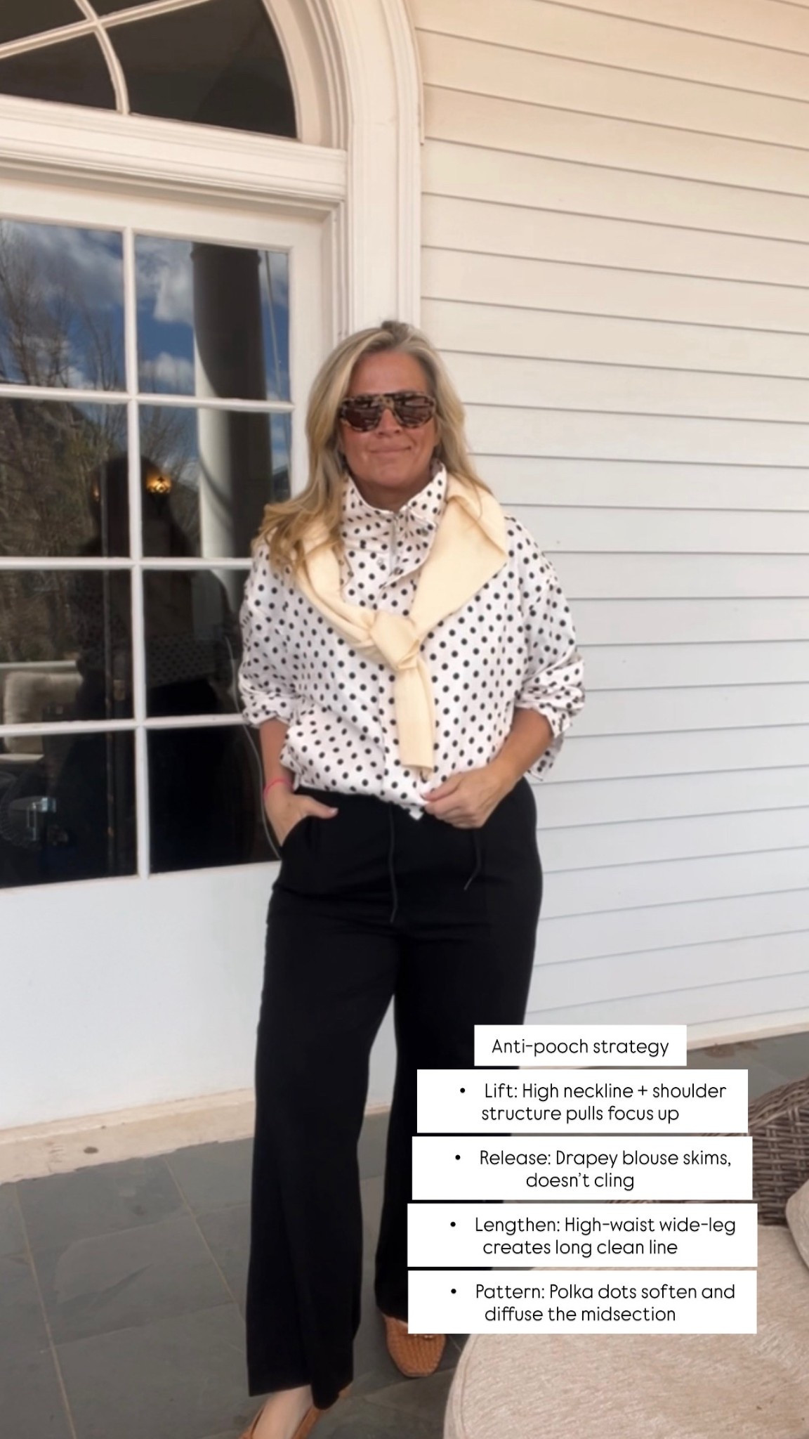  ✨Tap the bell, save and ❤️ for over 40 fashion, midlife style, midsize fashion and luxury looks for less. 


This is what anti-pooch actually looks like in real life.

Not tighter.
Not oversized.
Just the right structure in the right places.

✔️ Lift → neckline + shoulder detail
✔️ Release → nothing clinging through the middle
✔️ Lengthen → long, clean lines on bottom

When these work together… everything feels easier.

Save this so you remember next time you get dressed 🤍

👑"Helping you look good, feel good!" - Lindsey Denver

Spring looks, Midlife style for real women who want to feel confident again. Over 40 fashion and over 50 style that works with changing bodies, perimenopause shifts, and real life. Think midsize fashion, Gen X style and up, body confidence, and mom outfits that feel polished, comfortable, and elevated...because style over 45 and over 50 should feel effortless, not stressful. 





#LTKMidsize #LTKOver40 #LTKPlusSize