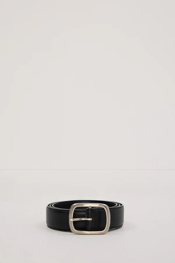 BRADFORD SILVER LEATHER BELT | DISSH