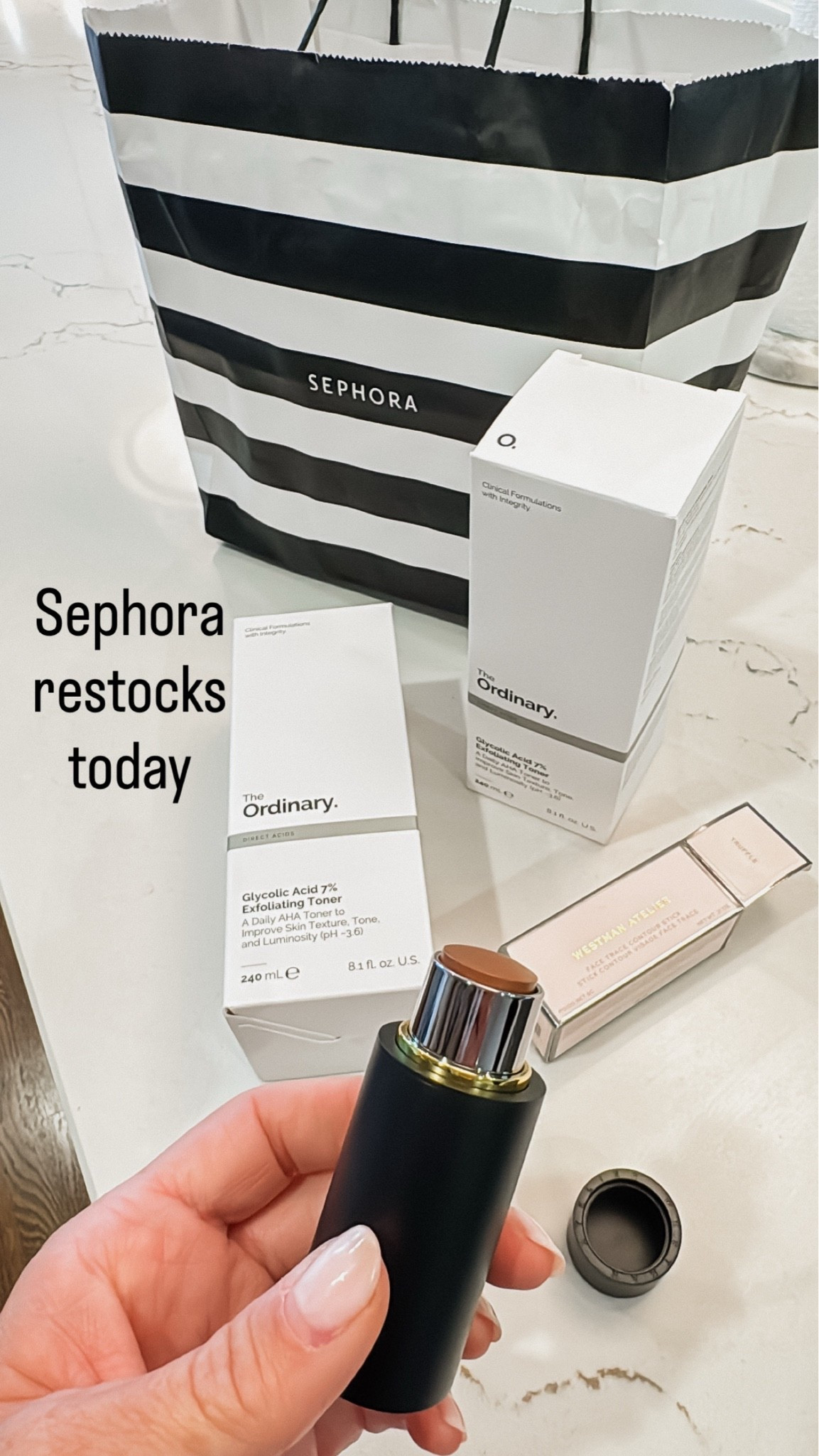 Ordinary glycolic acid. I use on my feet after the shower. Get rid of cracked & dry heels 
Bronzer stick in truffle

#LTKdayinmylife #LTKOver40 #LTKmorningroutine
