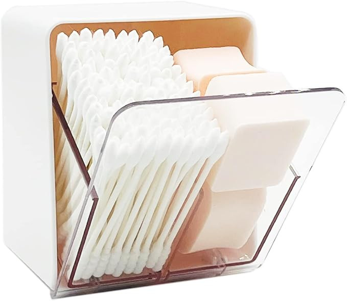 MIYACA QTip Holder Canisters for Cotton Balls, Swabs, Rounds, Floss, Dispenser Container Box with... | Amazon (US)