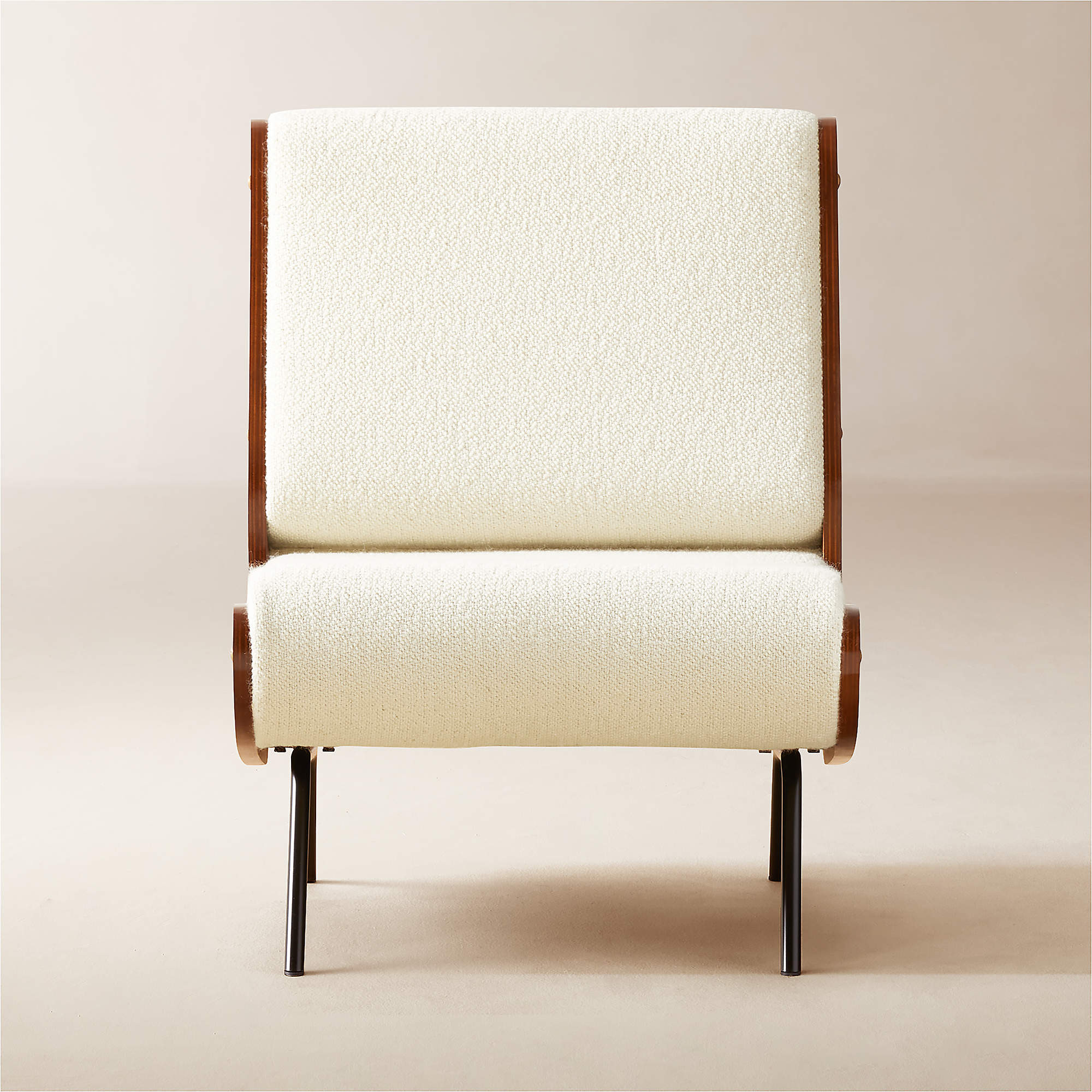 Meda Ivory Wool Armless Lounge Chair by Gianfranco Frattini + Reviews | CB2 | CB2