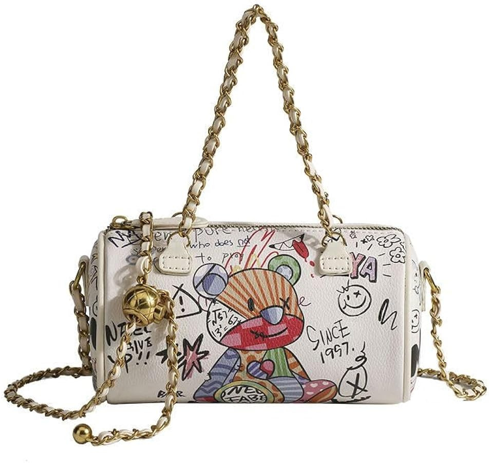 Graffiti Crossbody bag,Trendy Designer Mini Shoulder Bag,Phone Wallet Purse for Women,Chain Bag f... | Amazon (US)