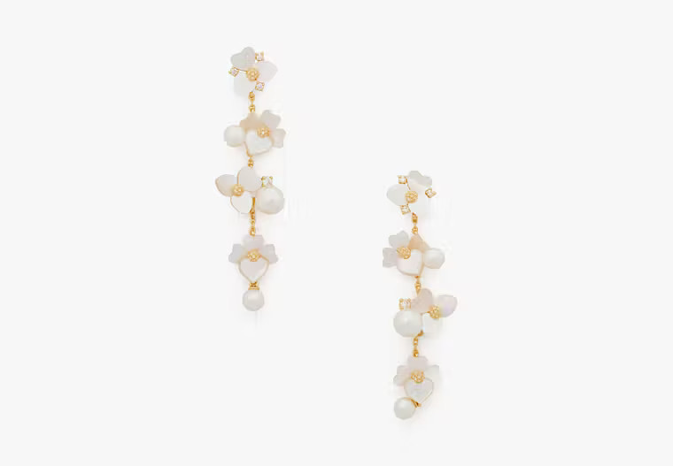 Precious Pansy Statement Linear Earrings | Kate Spade (US)