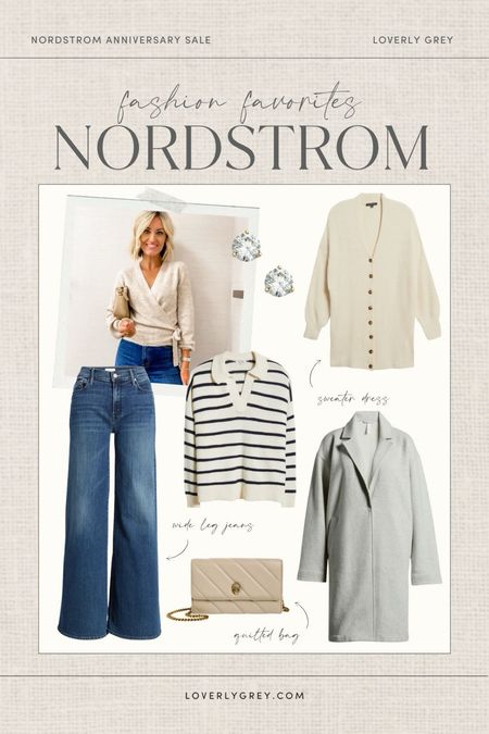 Nordstrom Anniversary fashion favorites. This button from sweater dress and wide leg jeans are perfect fall staples. Loverly Grey, Nordstrom Anniversary Sale

#LTKSeasonal #LTKxNSale #LTKStyleTip