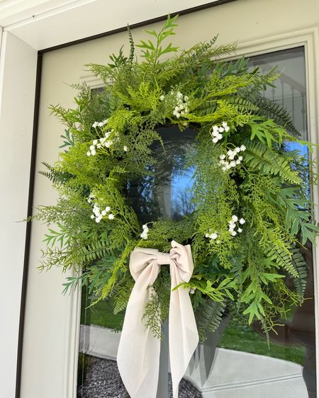 loving our new spring / summer artificial wreath from @loweshomeimprovement ! it’s super full & realistic - I love the little white flowers mixed throughout. head to Lowe’s to check out more of their Spring Fest deals going on now 

#ad #lowespartner 

#LTKSeasonal #LTKhome