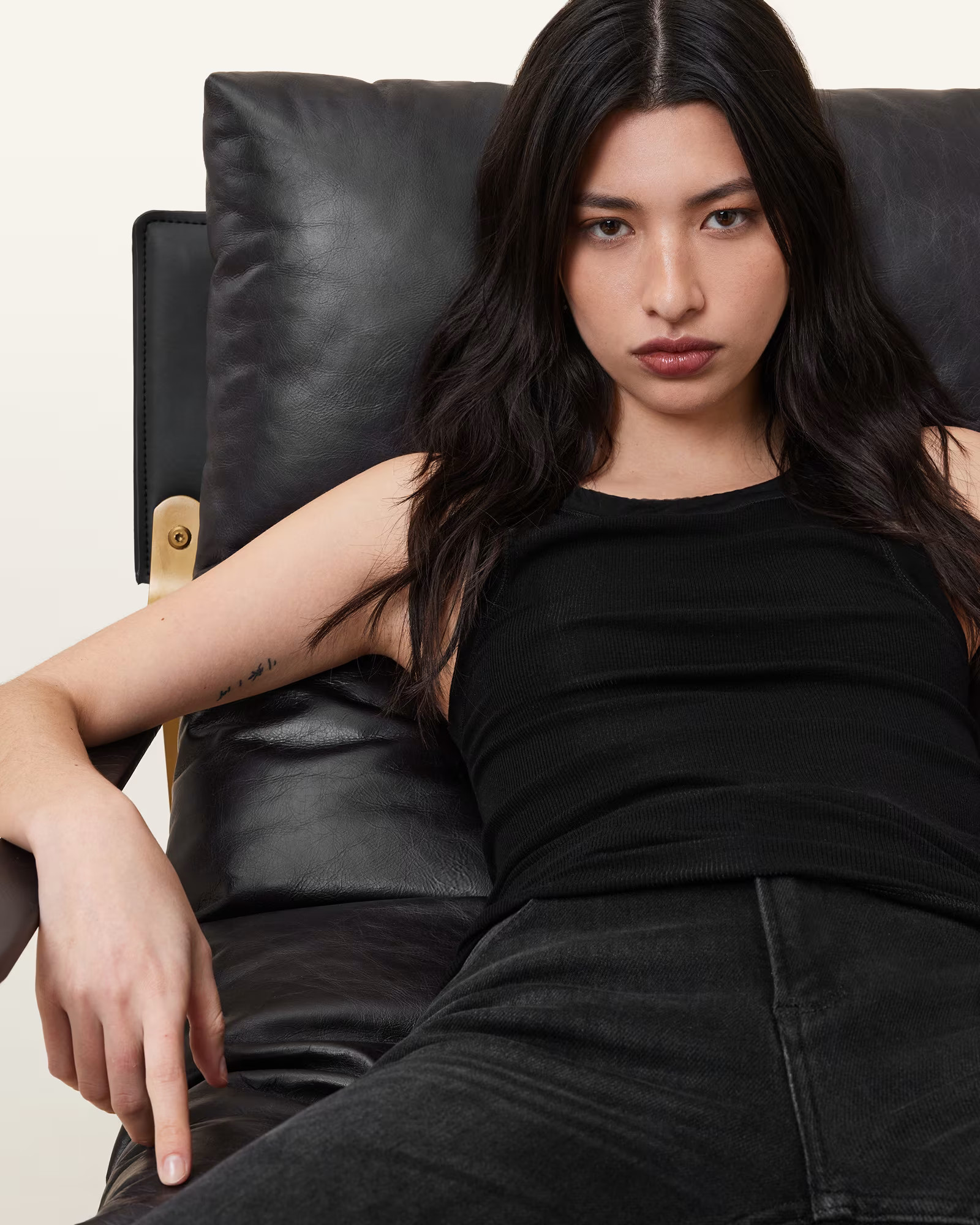 AllSaints Rina Crew Neck Sleeveless Tank Top | AllSaints US