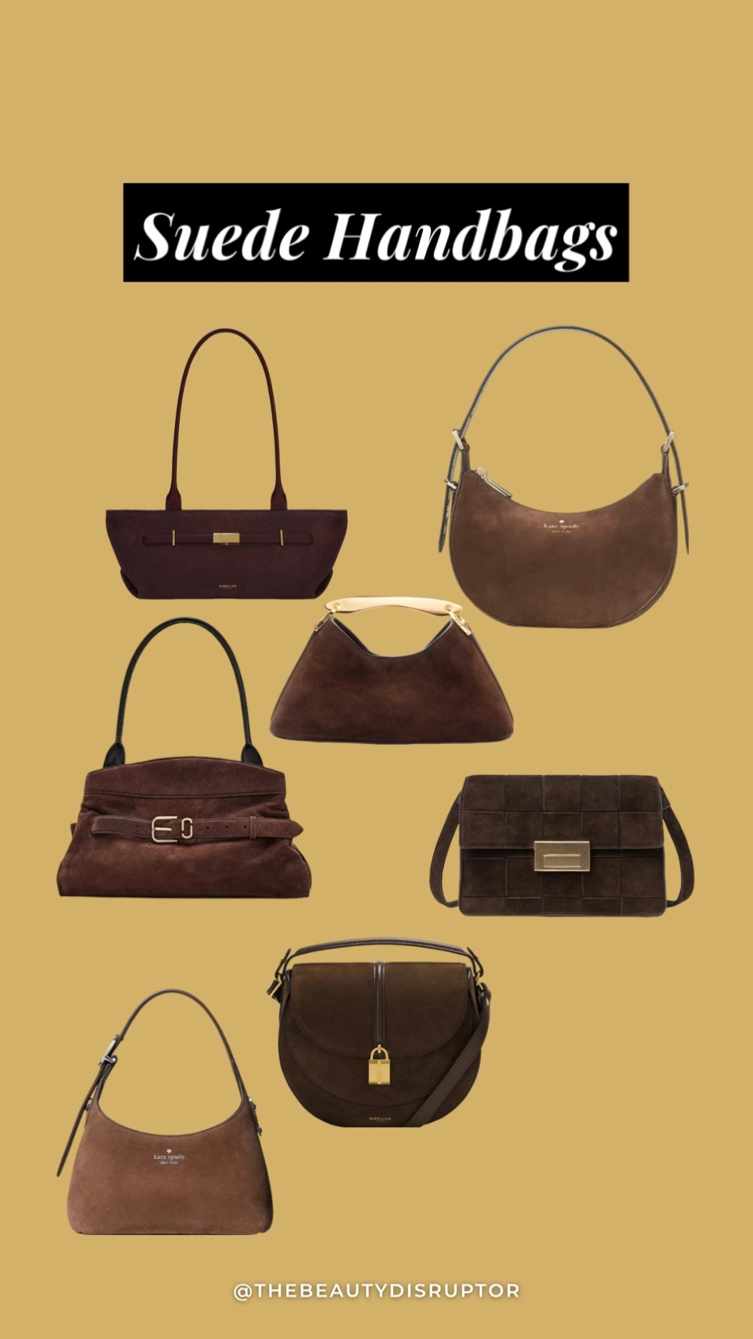 Rich, luxurious, and this autumn’s hottest hue, espresso brown is the must-have color of the season. 

Easily incorporate espresso brown into your wardrobe with a suede bag. Suede is the perfect texture for fall, and adds a touch of warmth and earthiness.

Here are my top picks of the best suede handbags for fall 2025. Whether you’re looking for a deep, rich espresso brown or desire a touch of chocolate brown, these handbags are the perfect choice.

Start your holiday shopping now and receive 20% or more on selected brands this Cyber Monday. 

#handbags #suedehandbags #espressobrown #chocolatebrown #fallfashion #CyberMonday

#LTKItBag #LTKStyleTip


#LTKGiftGuide #LTKSeasonal #LTKHoliday