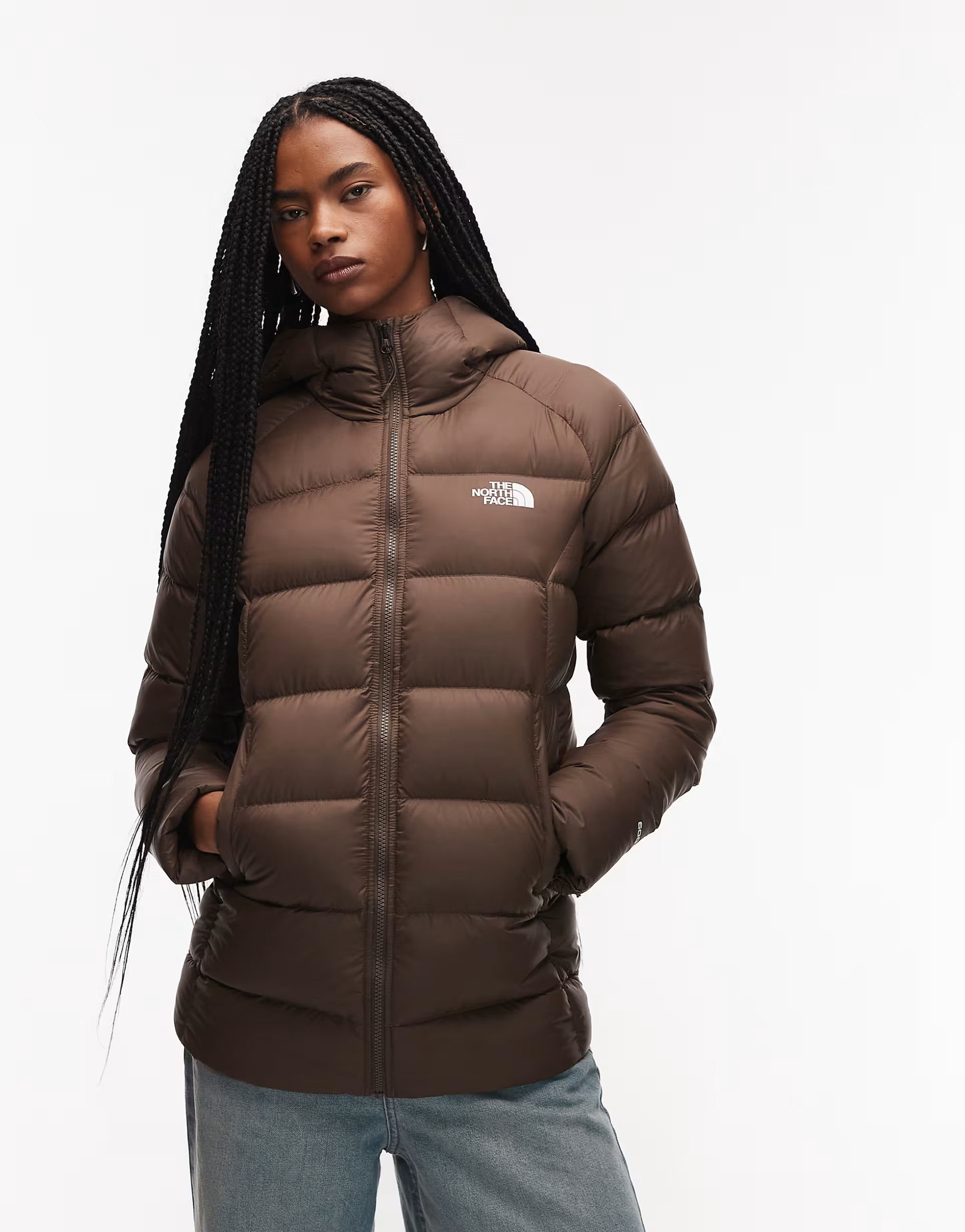The North Face Hyalite down parka jacket in brown | ASOS (Global)