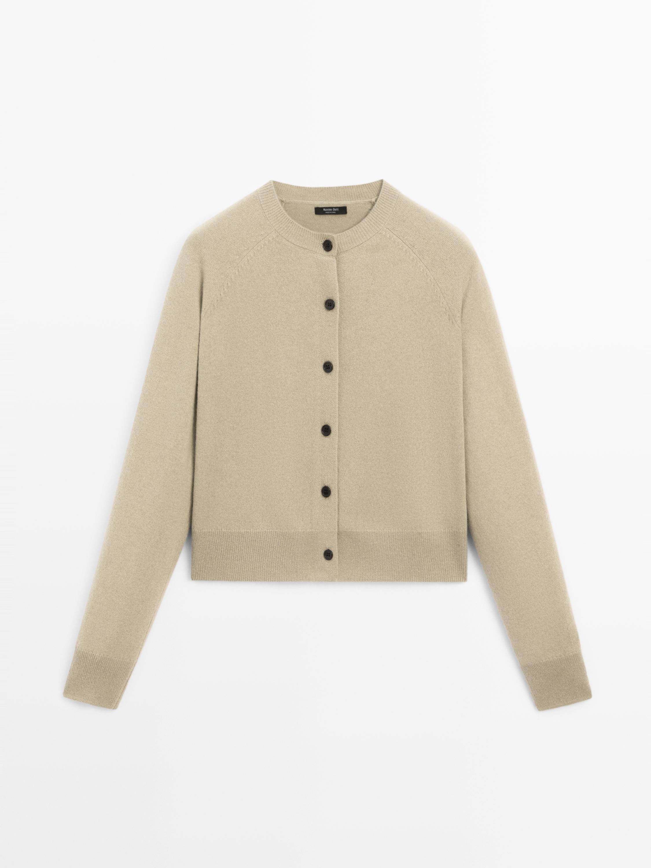 Kurzer Strickcardigan mit Raglanärmeln | Massimo Dutti DE