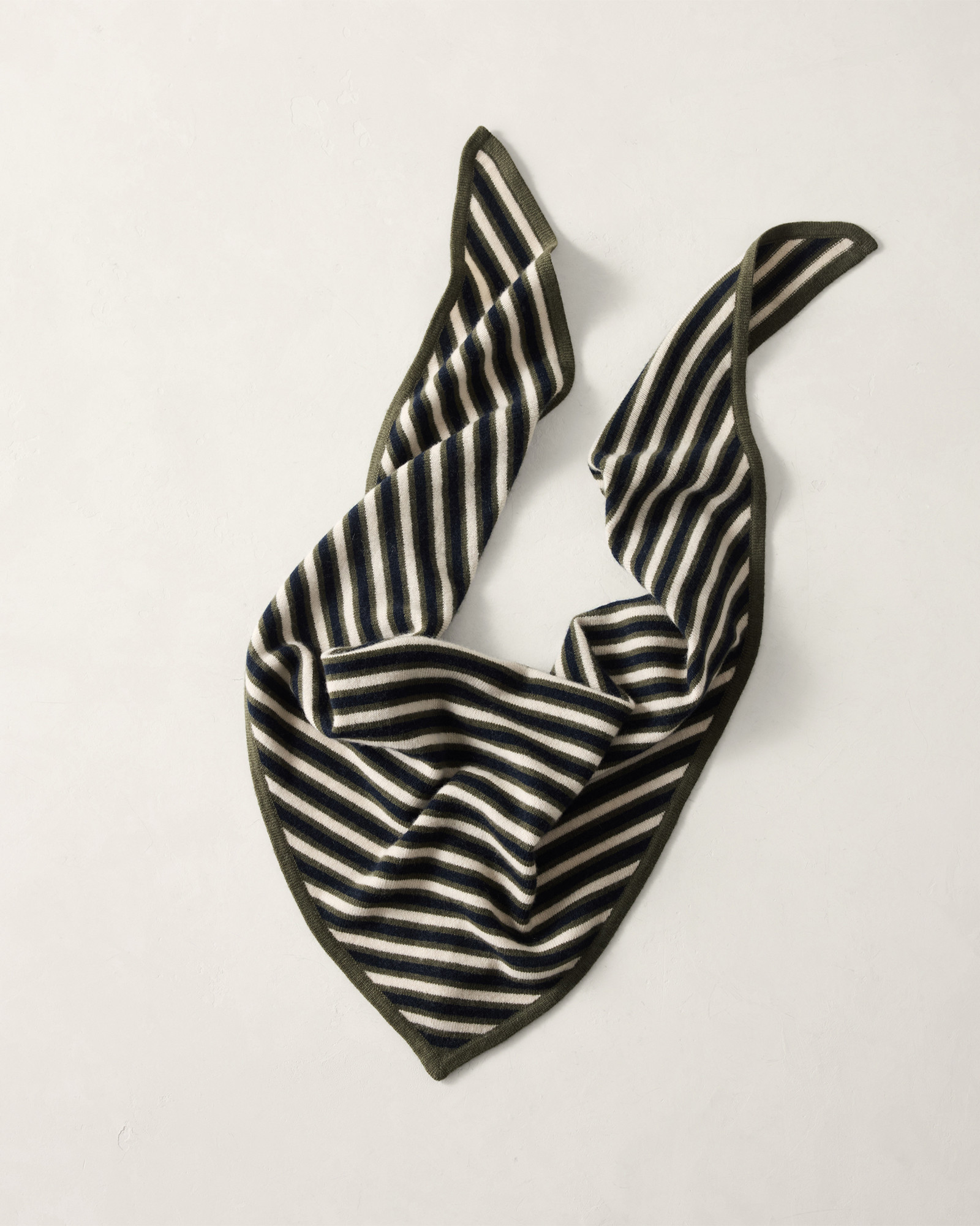 Wool and Cashmere Striped Triangle Scarf | Talbots