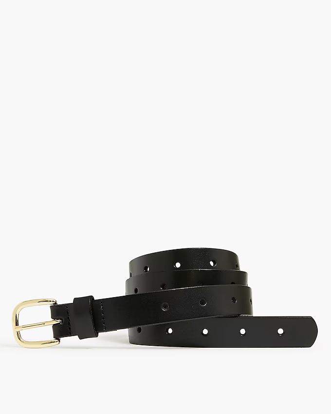 Leather perforated belt | J.Crew Factory