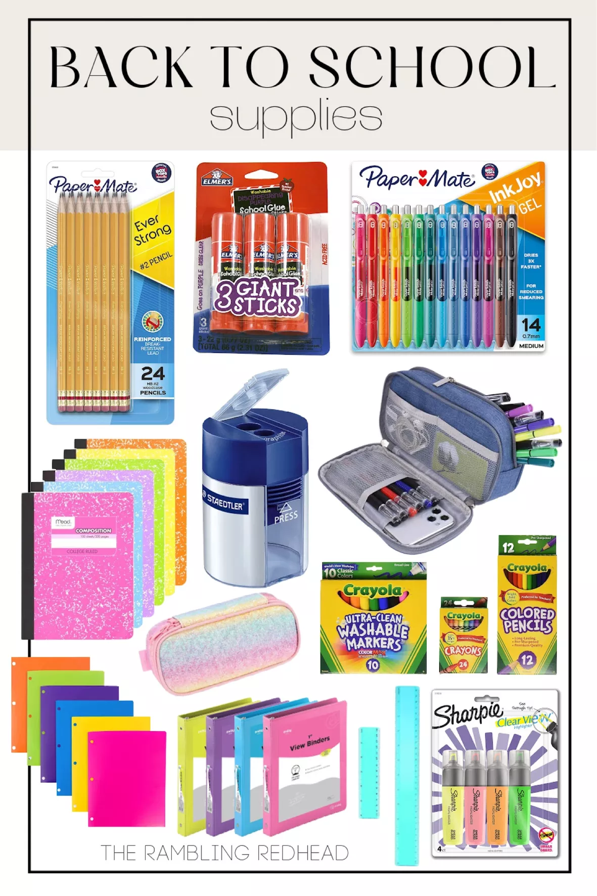 35 Item Pack Back To School Supplies, 3rd Through 5th Grades, Crayola an  Others