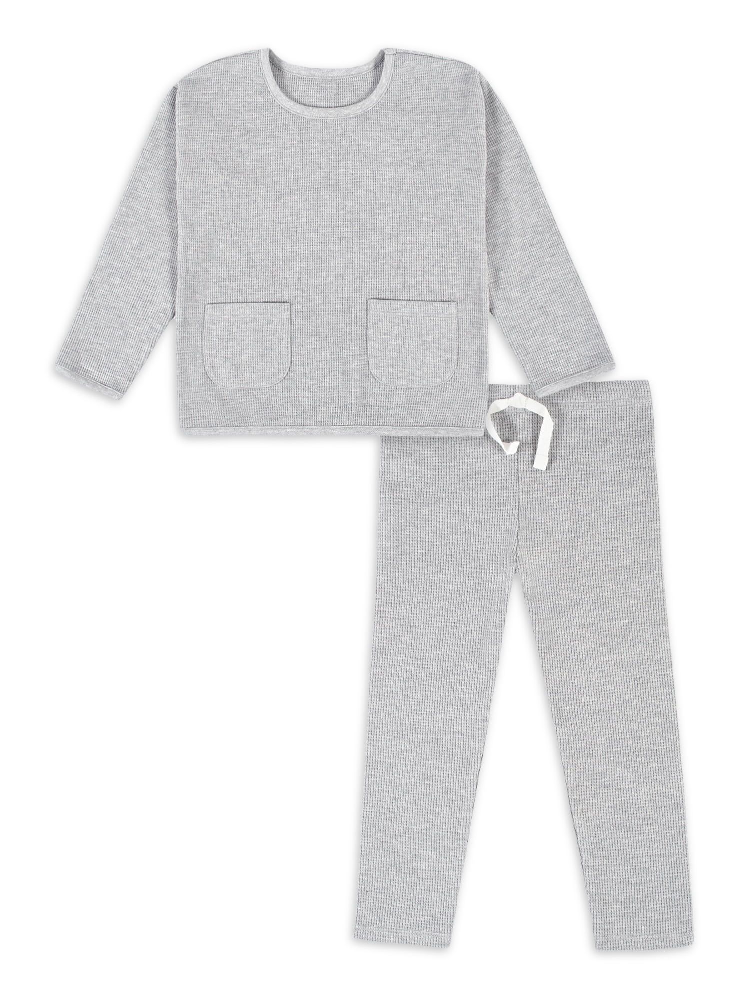 Modern Moments by Gerber Baby & Toddler Girls Waffle Top & Pant 2 Piece Outfit Set, (12M - 5T) - ... | Walmart (US)