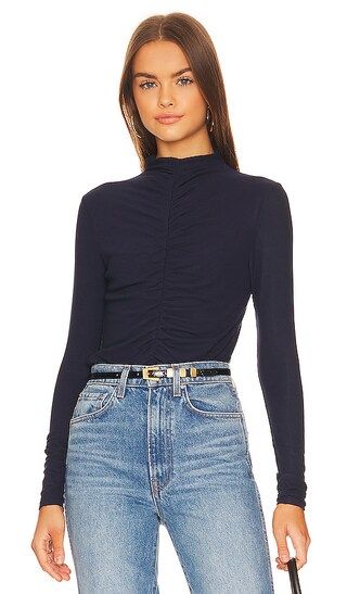 Theresa Turtleneck in Navy | Revolve Clothing (Global)