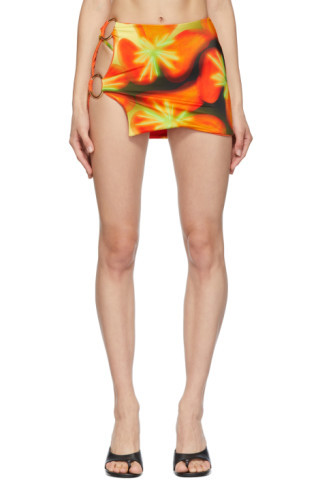 Yellow & Orange Double Ring Miniskirt | SSENSE