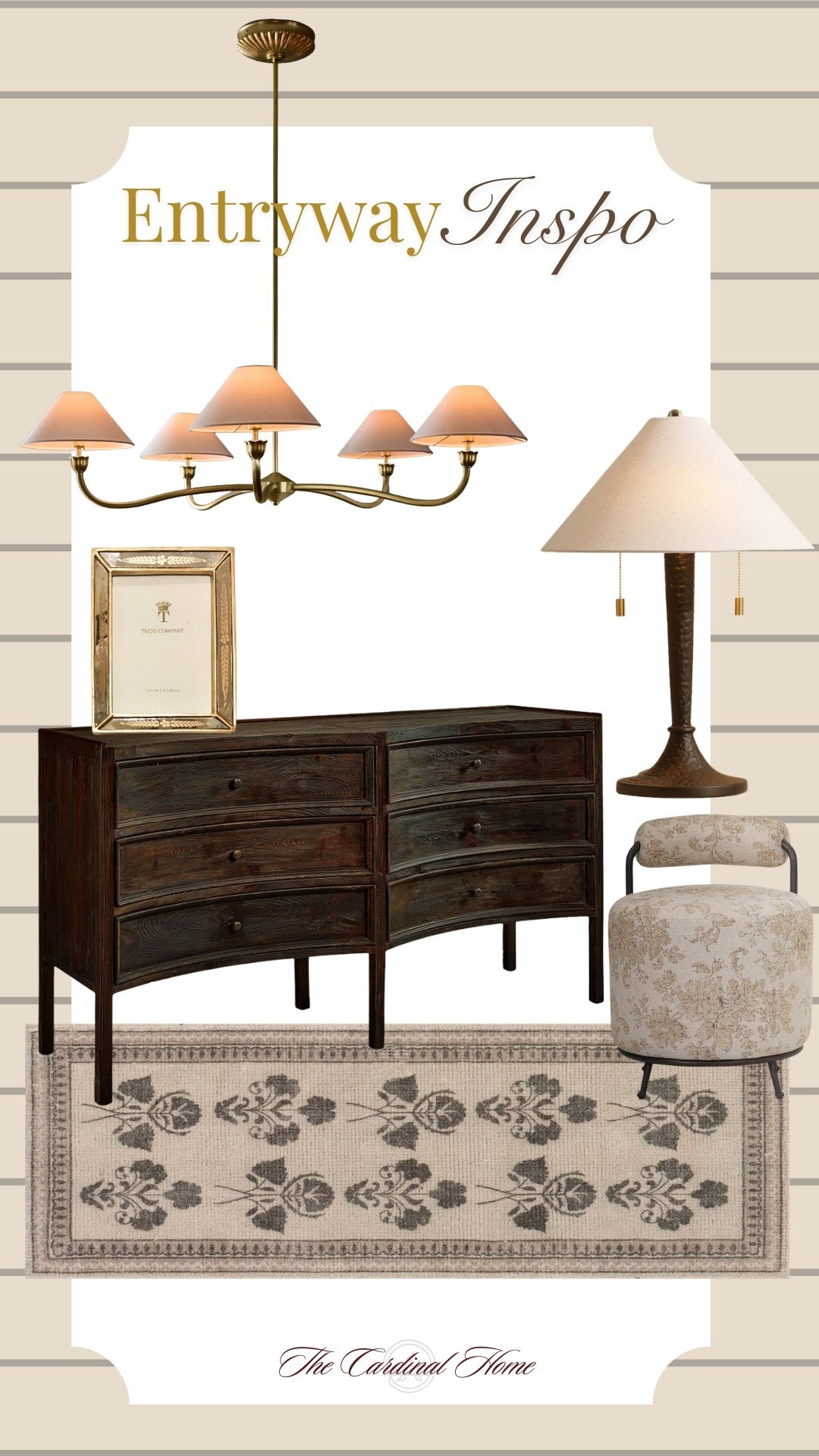 Entryway inspo, dresser, console table, sideboard, chandelier, lamp, picture frame, chair, accent stool, home decor, home inspo, transitional design, rug

#LTKHome #LTKdayinmylife