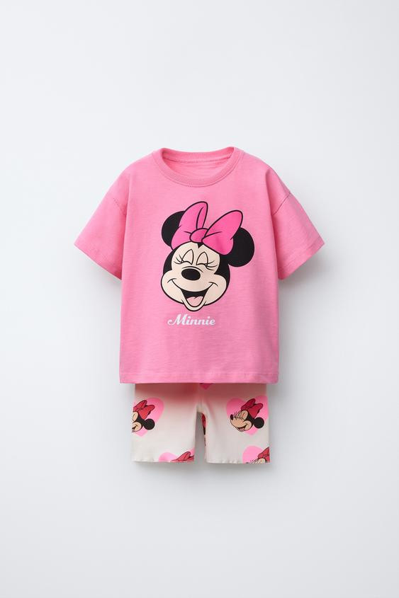 MINNIE MOUSE © DISNEY T-SHIRT AND BIKER LEGGINGS SET | Zara US